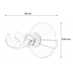 Logé Suport de duș retro, culoare crom [1]