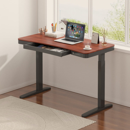 Mirpol Birou HOORN cu reglare electrică a înălțimii, panou de control 120x60 cm negru nuc [2]