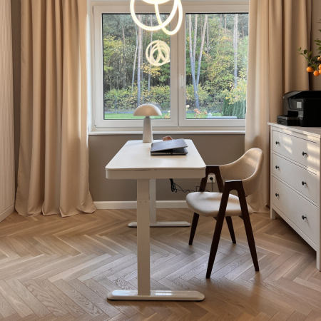 Mirpol Birou VELSEN cu reglare electrică a înălțimii, panou de control 120x60 cm alb [5]