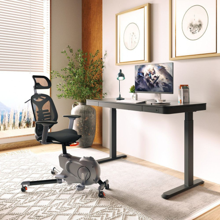 Mirpol Birou VELSEN cu reglare electrică a înălțimii, panou de control 120x60 cm negru [2]