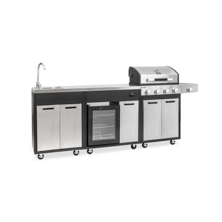 Produse temporar indisponibile - Mirpol BR-K4PLUS grătar de grădină complet cu 4 arzătoare în 1