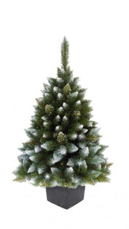Produse temporar indisponibile - Mirpol Brad artificial din molid diamantat în ghiveci pătrat 110 cm