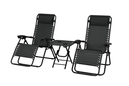 Mirpol Delux 2x canapea extensibilă și set de masă neagră [0]