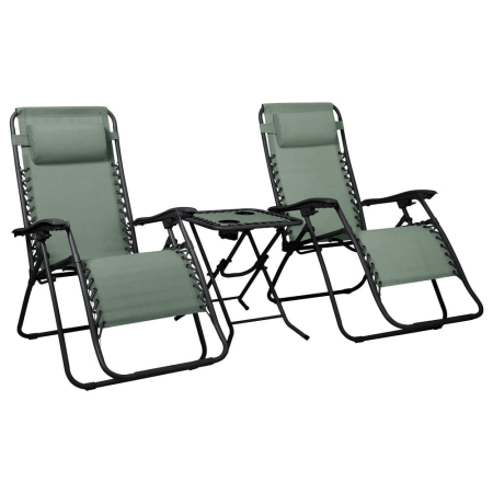 Mirpol Delux 2x șezlong și set de masă verde [0]