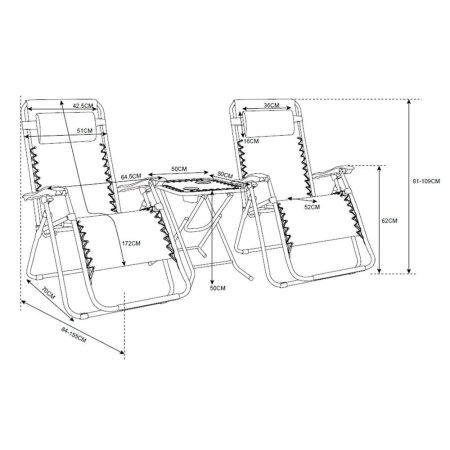 Mirpol Delux 2x șezlong și set de masă verde [2]
