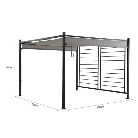 Mirpol Foișor de grădină Elis cu spalier lateral 3x3 m [1]