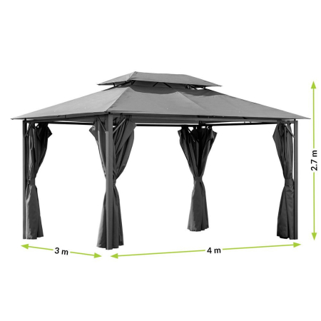 Mirpol Foișor de grădină Tino 3x4 grafit [3]