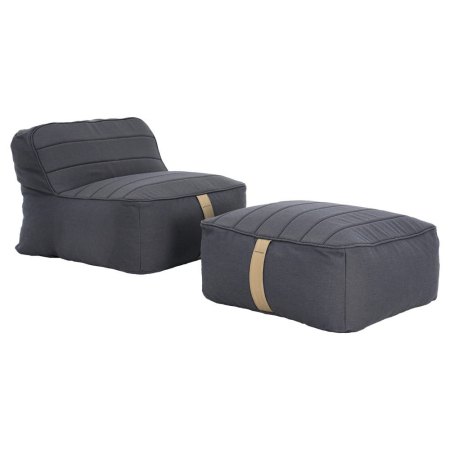 Fotoliu grădină - Mirpol Fotoliu de grădină din spumă burete cu puf, albastru gri