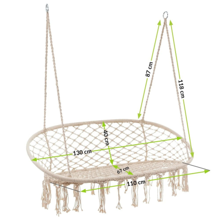 Mirpol Fotoliu suspendat dublu Brasil Hoop [7]