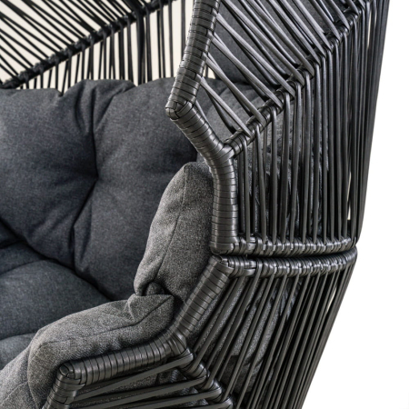 Mirpol Fotoliu suspendat HOLAND negru [7]