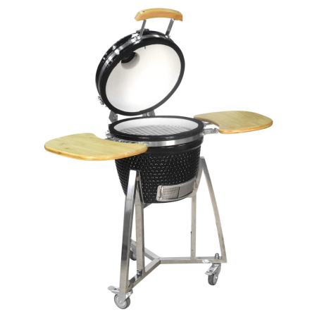 Mirpol Grătar ceramic Kamado cu rafturi și suport 32,5 cm [1]
