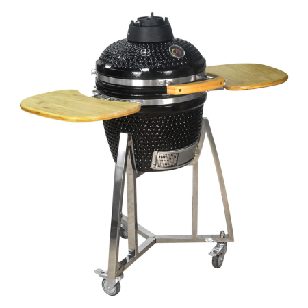 Mirpol Grătar ceramic Kamado cu rafturi și suport 32,5 cm [2]