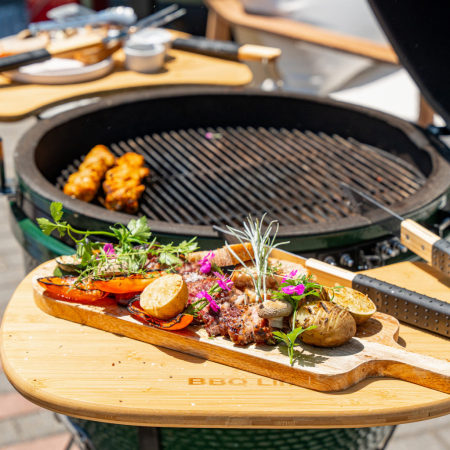 Mirpol Grătar ceramic pentru cărbuni cu rafturi laterale, grilă de 52 cm [6]