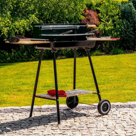 Mirpol Grătar cu cărbune dreptunghiular cu role MIR244 [4]