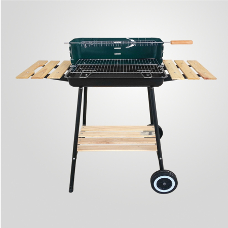 Mirpol Grătar cu cărbune dreptunghiular cu role MIR244 [2]