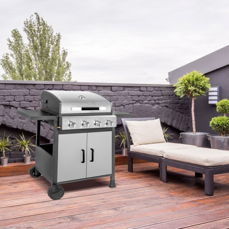 Mirpol Grătar pe gaz Brenner BR-G4N cu 4 arzătoare [1]