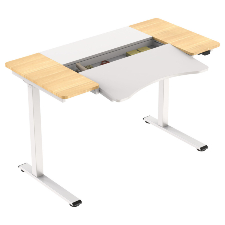Mirpol HALDEN birou cu reglare electrică a înălțimii, 120x60 cm alb-burlywood [4]