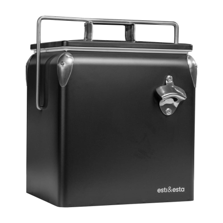 Mirpol Ladă frigorifică retro metalică Tourist, 13 L, neagră [5]