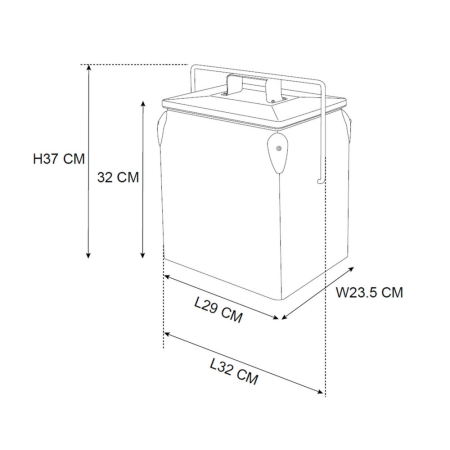 Mirpol Ladă frigorifică retro metalică turistică, 13 L, roșie [7]