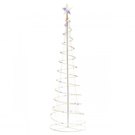 iluminatul de Crăciun - Mirpol LED spirală pom de Crăciun 180 cm multicolor
