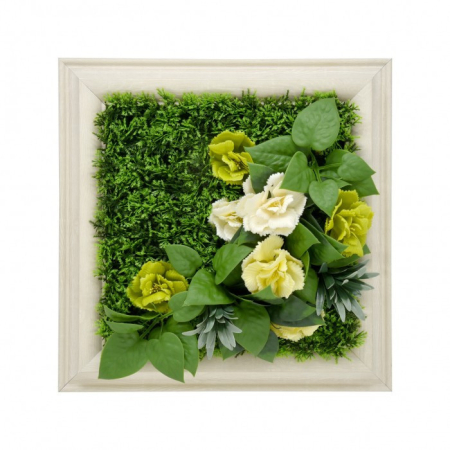 Panou de perete pentru plante de iarbă - Mirpol Lisianthus perete verde din plastic 30x30 cm