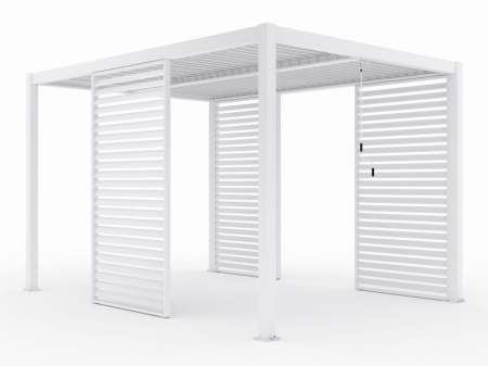 Mirpol LUXE Panou lateral cu lamele (R) 123x218cm până la 4 m alb [2]