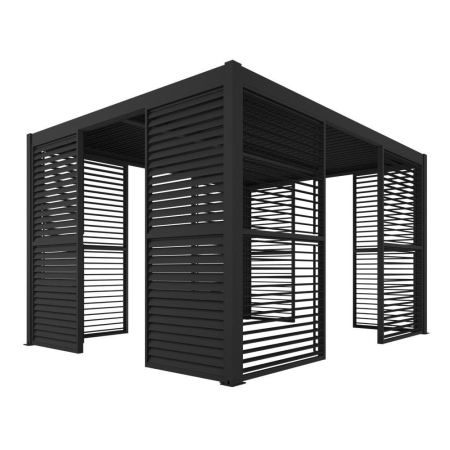 Mirpol LUXE Panou lateral cu lamele (R) 123x218cm până la 4 m antracit [2]