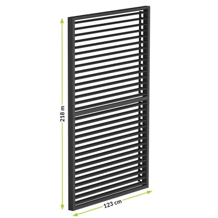 Mirpol LUXE Panou lateral cu lamele (R) 123x218cm până la 4 m antracit [1]