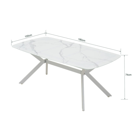 Mirpol Masă de grădină Ballena cu blat de sticlă [4]