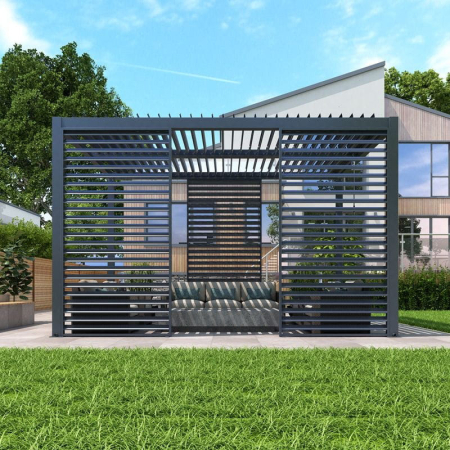 Mirpol Panou lateral cu lamele LUXE (N) 90x218cm până la 3 m antracit [1]