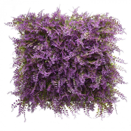 Panou de perete pentru plante de iarbă - Mirpol Perete verde din plastic cu ferigă violetă 50x50 cm