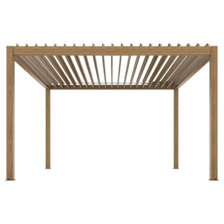 Mirpol Pergolă electrică LUXE 4x4m cu iluminat LED din lemn [3]