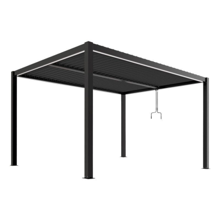 Mirpol Pergola LUXE 4x4m antracit cu iluminare LED [0]