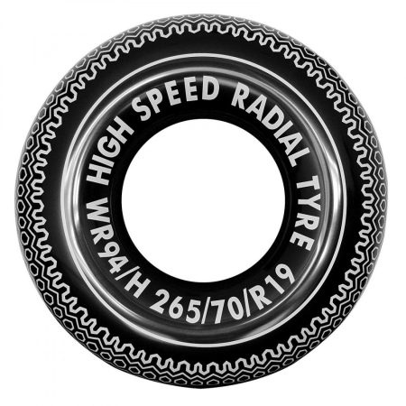 Produse temporar indisponibile - Mirpol Plutitoare neagră din cauciuc cu model de anvelope 90 cm