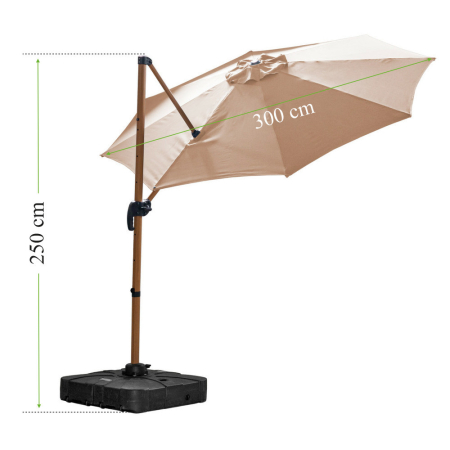 Mirpol Roma D bej parasol de grădină [5]