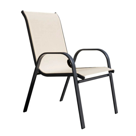 Scaun cadru metalic - Mirpol Scaun de grădină Arkadia cappuccino