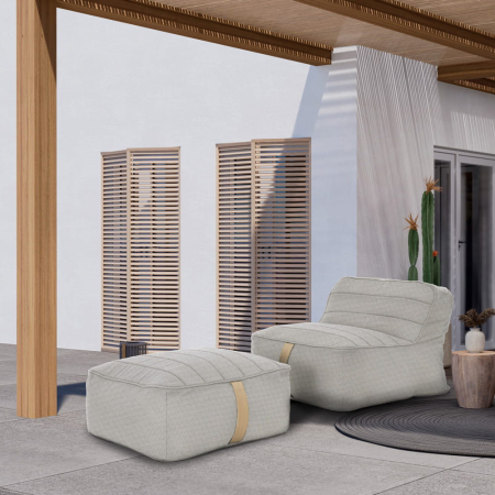 Mirpol Scaun de grădină din burete cu puf, bej [1]