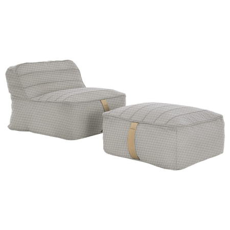 Fotoliu grădină - Mirpol Scaun de grădină din burete cu puf, bej