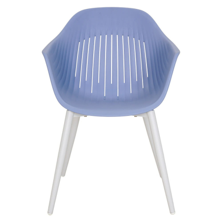 Mirpol Scaun de grădină din plastic Ballena cu picioare metalice, albastru [1]