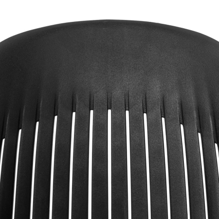 Mirpol Scaun de grădină din plastic Ballena cu picioare metalice, negru [4]