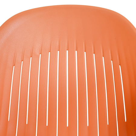 Mirpol Scaun de grădină din plastic Ballena cu picioare metalice, portocaliu [4]