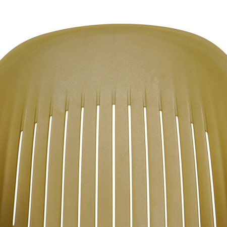 Mirpol Scaun de grădină din plastic Ballena cu picioare metalice, verde măsliniu [3]