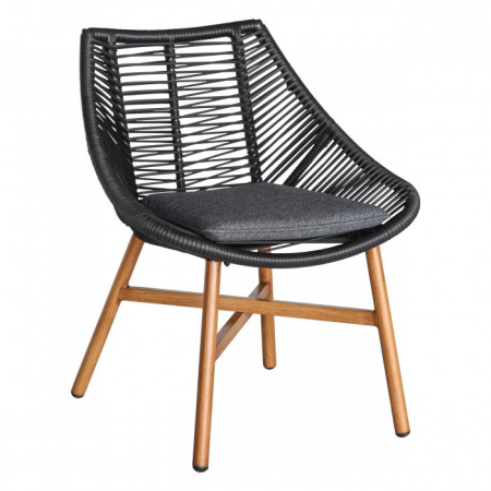 Scaun cadru metalic - Mirpol Scaun de grădină Holand cu pernă