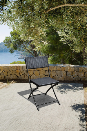 Mirpol Scaun de grădină negru intens [1]