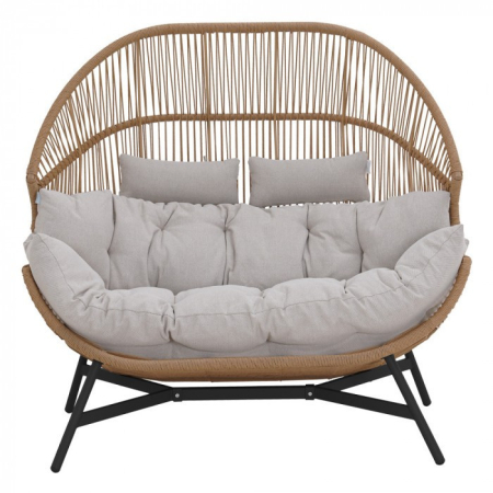 Mirpol Scaun dublu din răchită HOLAND bej [1]