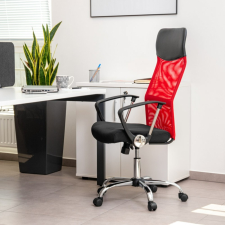Mirpol Scaun rotativ Lincoln negru-roșu [8]
