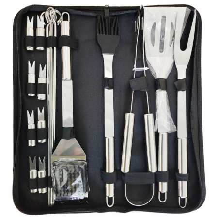 Grătar grădină - Mirpol Set de instrumente pentru grătar cu geantă textilă