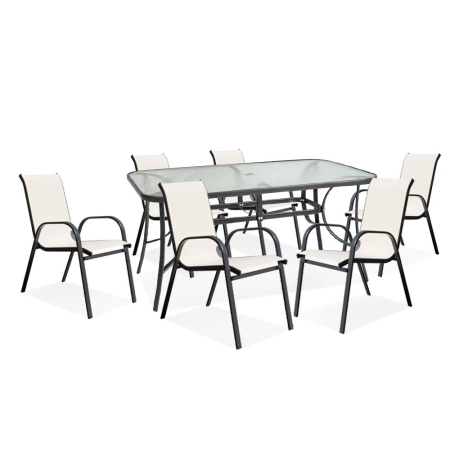 Mirpol Set de mobilier de grădină Larkadia 6 în 1 cu cadru metalic [1]