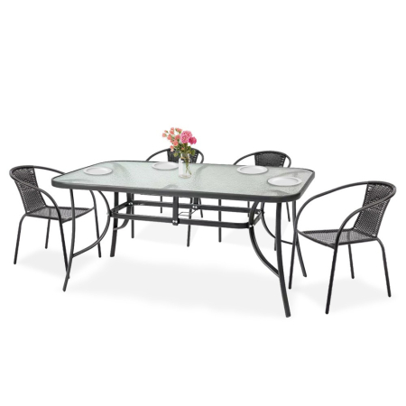 Produse temporar indisponibile - Mirpol Set de mobilier de grădină Lerkules 4 în 1 cu cadru metalic