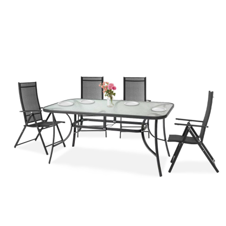 Produse temporar indisponibile - Mirpol Set de mobilier de grădină Lerkury 4 în 1 cu cadru metalic